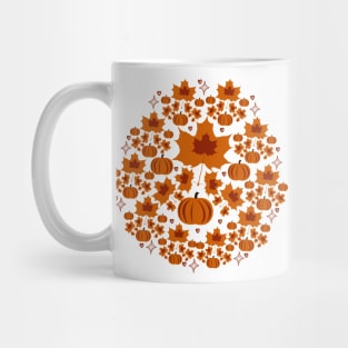 Autumn leaves pumpkin Mug